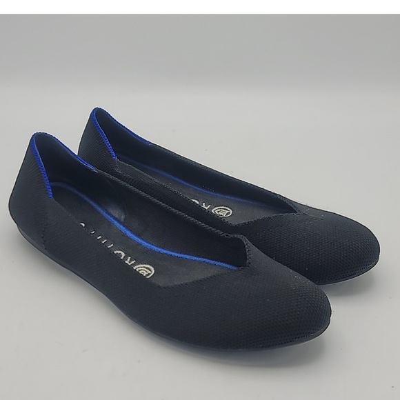 Rothy’s black flats rounded toe. - Picture 1 of 4
